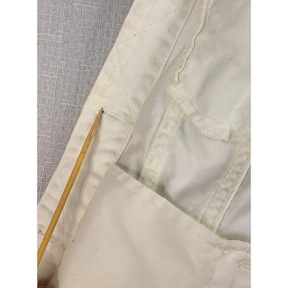 American Eagle Outfitters Womens White Gray Hooded Denim Jacket M (Callout) - Picture 11 of 12